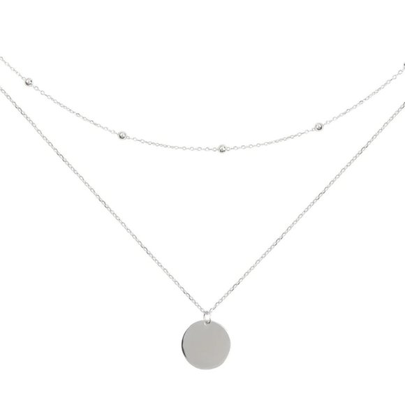 NEW Gold/Sterling Silver Coin Layered Necklace - Picture 12 of 13